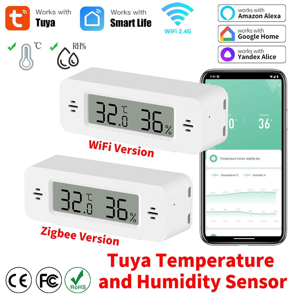 Tuya WiFi/Zigbee อุณหภูมิความช - Home Automation Technology บทวิจารณ์และราคา